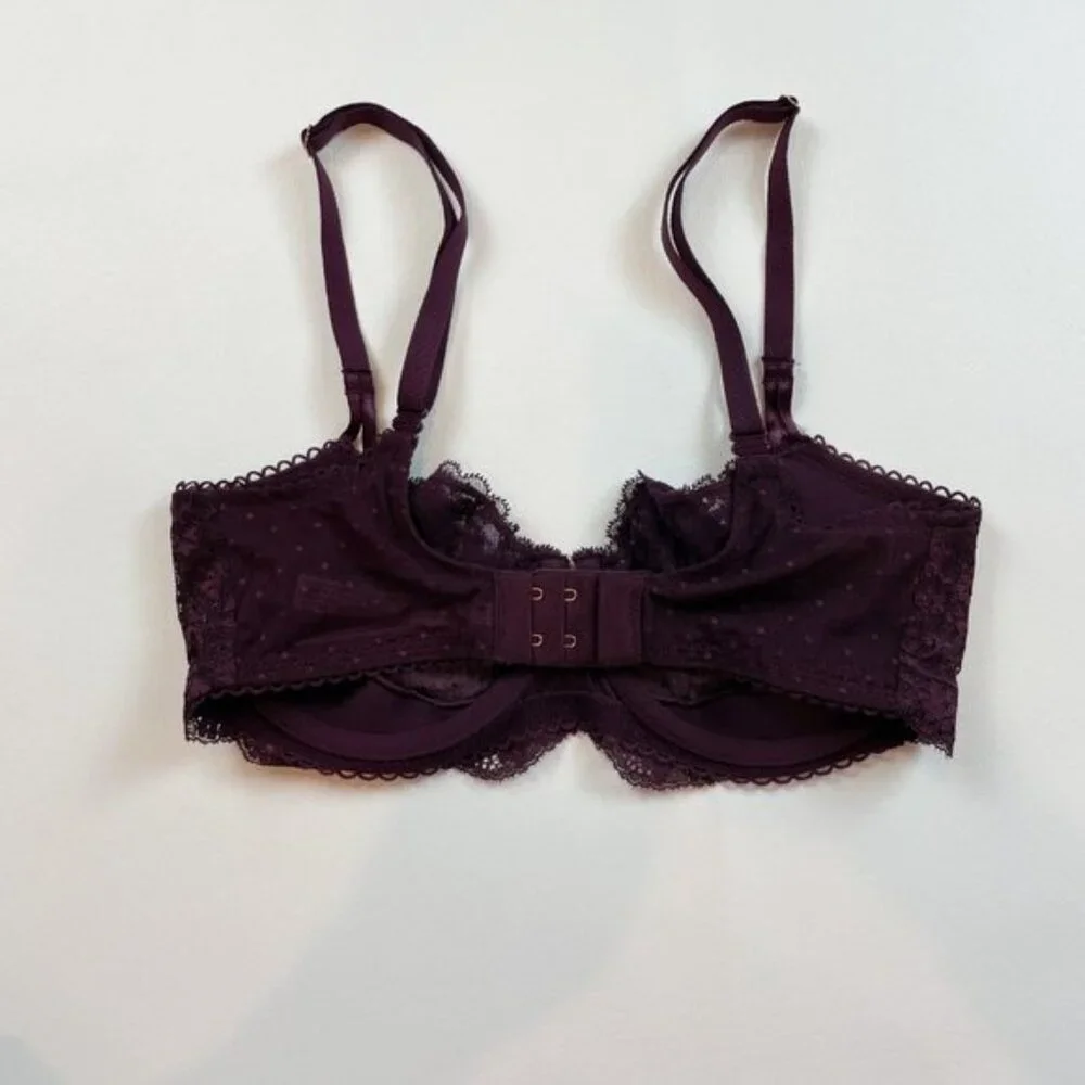 NWOT Victoria's Secret Bra 32DD Dream Angels Push-Up Purple Lace B1379